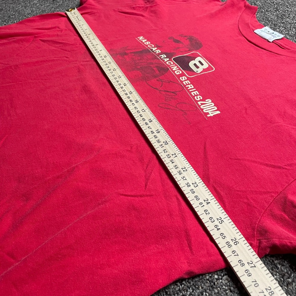 Vintage Dale Earnhardt Jr Winners Circle NASCAR 2004 Schedule Red T-Shirt 2XL - Picture 6 of 9